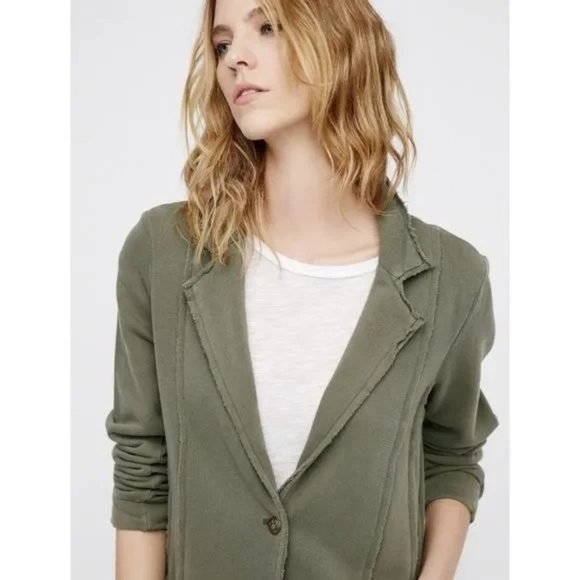 Free People Effortless Knit Jacket Green size small - Picture 3 of 10